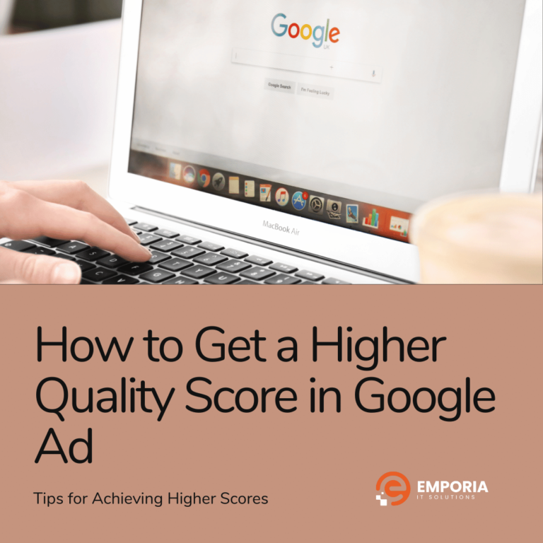 a person typing on a laptop Achieve Success: How to Get a Higher Quality Score in Google Ad